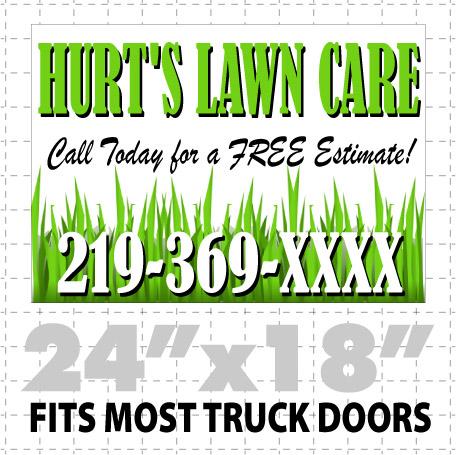 Lawn Care Sign for Cars,Trucks, & Vans (layout 2) - Wholesale Magnetic Signs