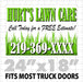 Lawn Care Sign for Cars,Trucks, & Vans (layout 2) - Wholesale Magnetic Signs