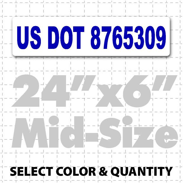 US DOT Number Magnetic Sign 24" X 6" - Wholesale Magnetic Signs