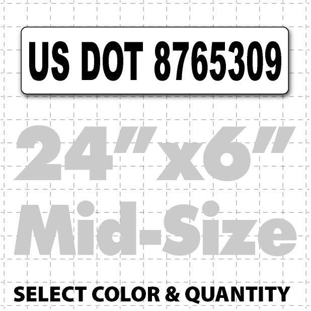 US DOT Number Magnetic Sign 24" X 6" - Wholesale Magnetic Signs