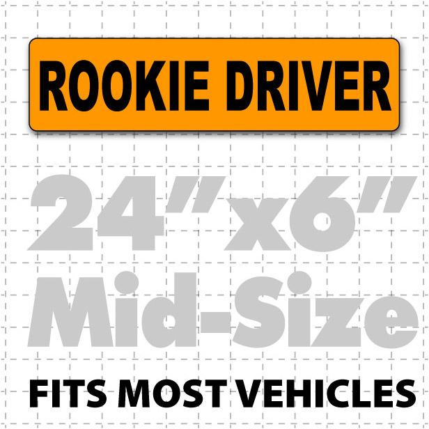 Rookie Driver Car Sign Magnet 24" X 6" - Wholesale Magnetic Signs