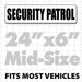 Security Patrol magnetic signs for private security and security guards to use on patrol vehicles and cars public safety.