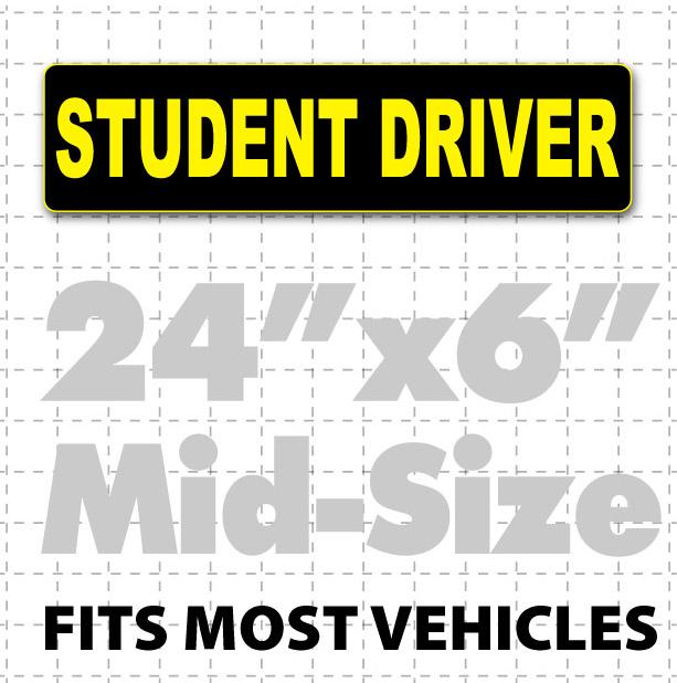 Student Driver Magnetic Car Sign 24" X 6" - Wholesale Magnetic Signs