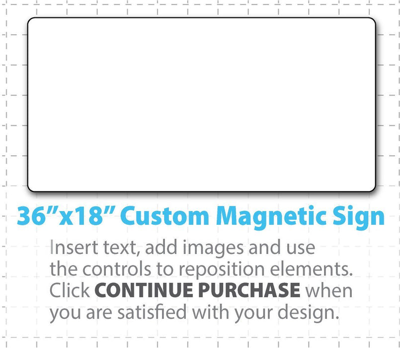 Custom magnet signs for vans & trucks,large magnetic signs fully customizable with your logo text 36x18 van magnet ships fast