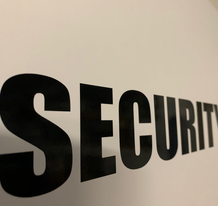 Black Security Sticker for Patrol Vehicles