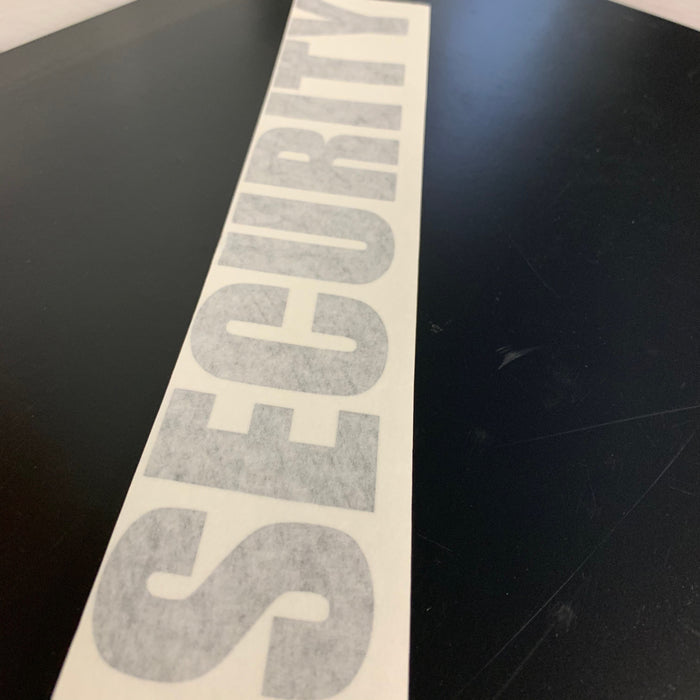 Security Sticker for Cars trucks and vans in black