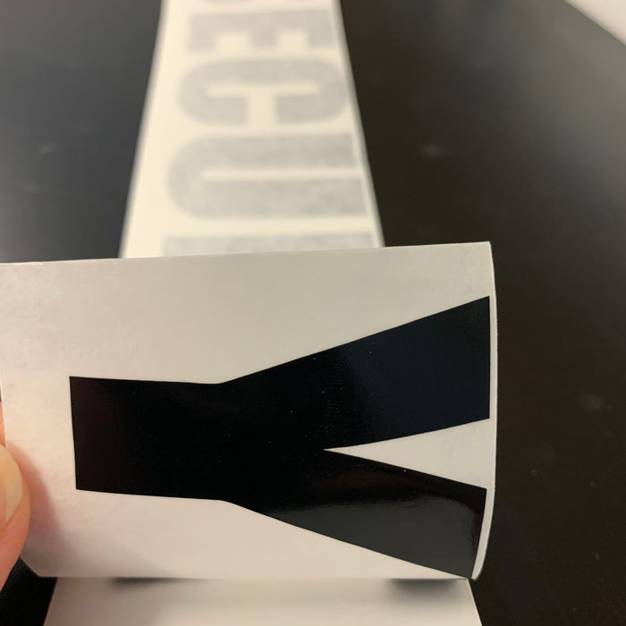 Security vinyl graphic pre installed 3 part sticker