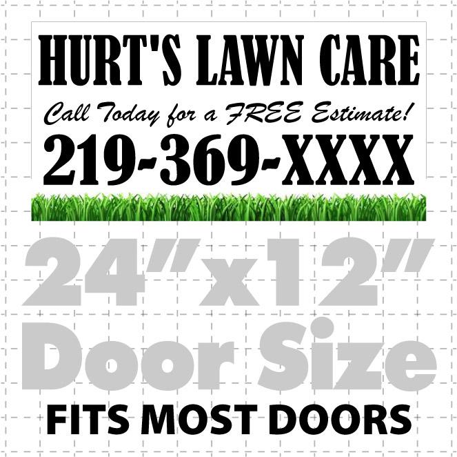 Lawn Maintenance Magnet for Cars, Trucks, & Vans (layout 3) - Wholesale Magnetic Signs