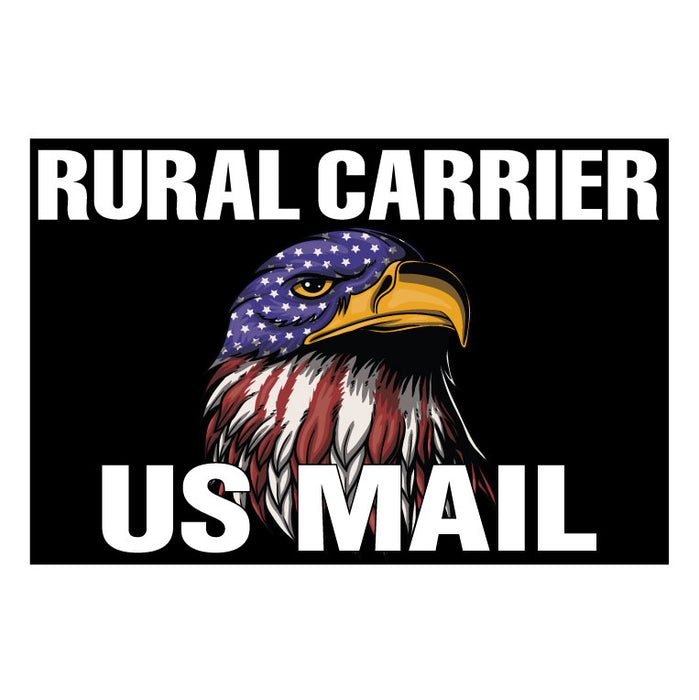 Rural Postal Carrier Magnetic Car Sign | 24"X16" Eagle Vehicle Magnet