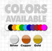 Color selections available for Just Married magnetic signs with Disco font