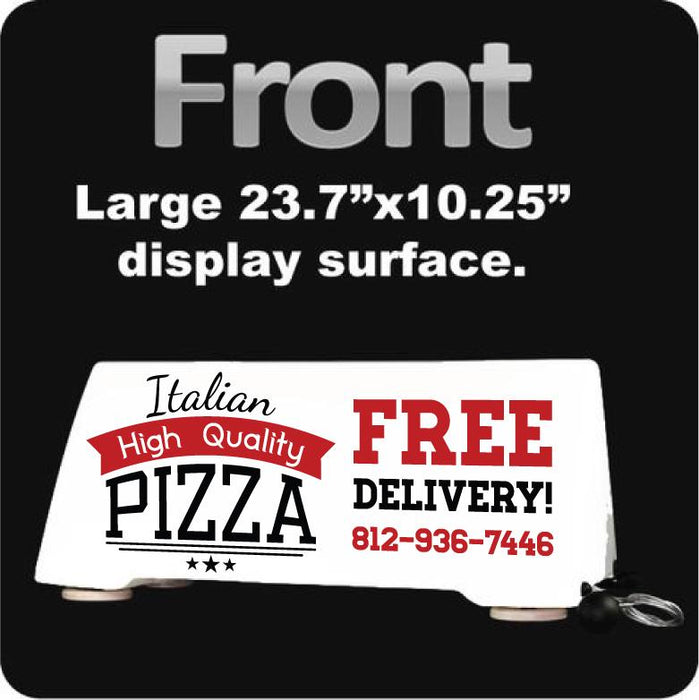 Pizza Delivery Rooftop Car Sign | We Deliver Pizza Car Topper | Magnetic - Wholesale Magnetic Signs