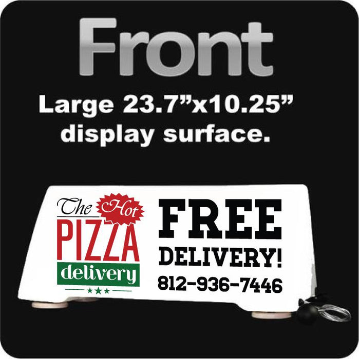 Pizza Delivery Rooftop Car Sign | We Deliver Pizza Car Topper | Magnetic - Wholesale Magnetic Signs