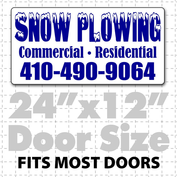 24" x 12" Magnetic Snowplow Sign Layout 3