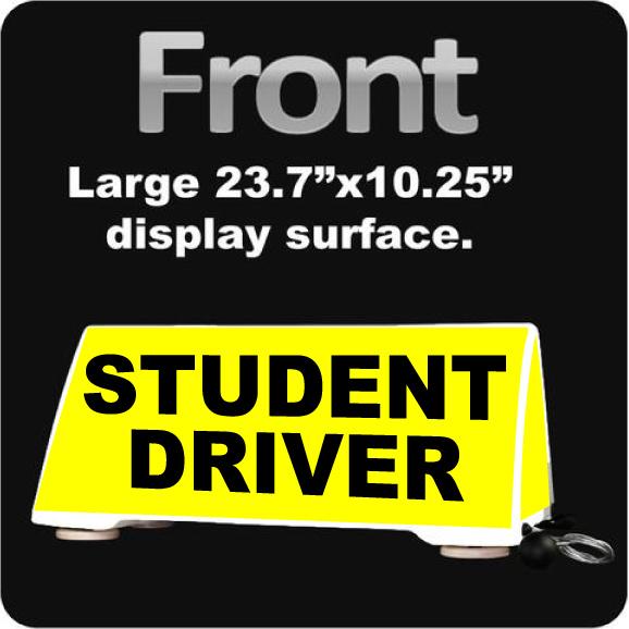 Student Driver Rooftop Car Sign | Student Driver Car Topper | Magnetic Mount