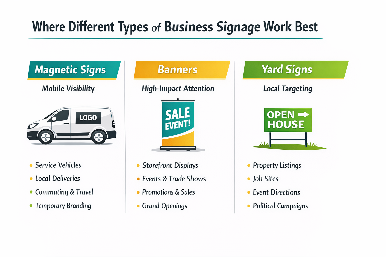 Where Should You Use Different Types of Business Signage?