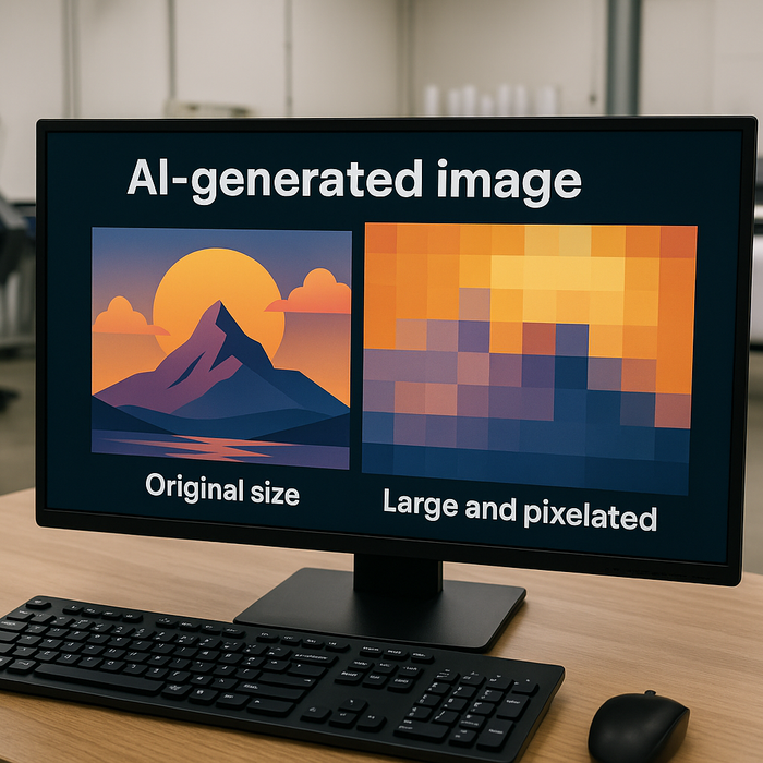 Why AI-Generated Images Aren’t Ideal for Large Format Printing
