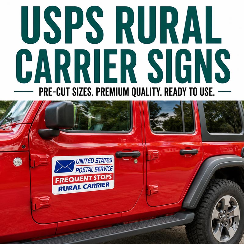 Rural Postal Carrier Signs