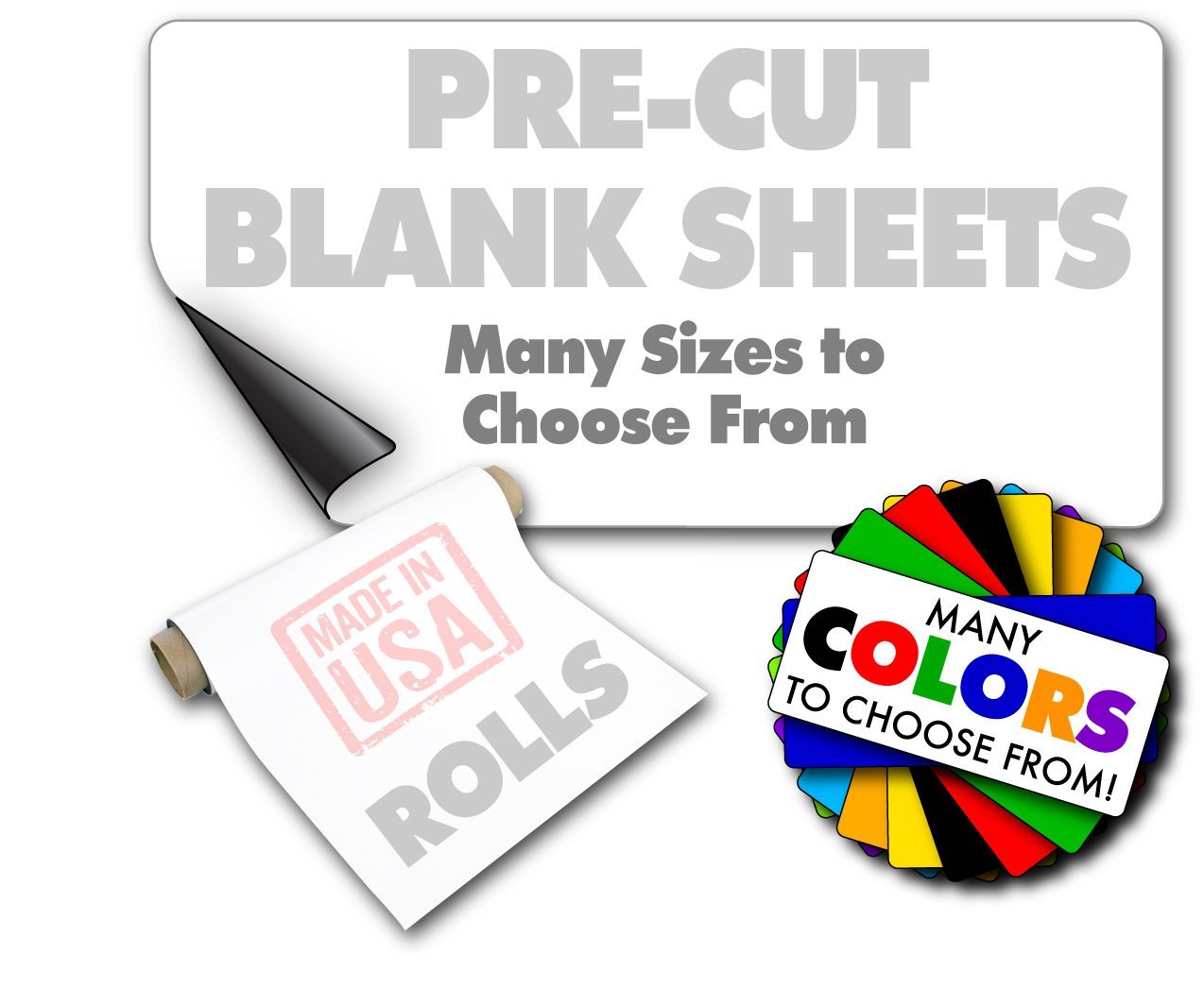 Blank Magnetic Signs in many sizes