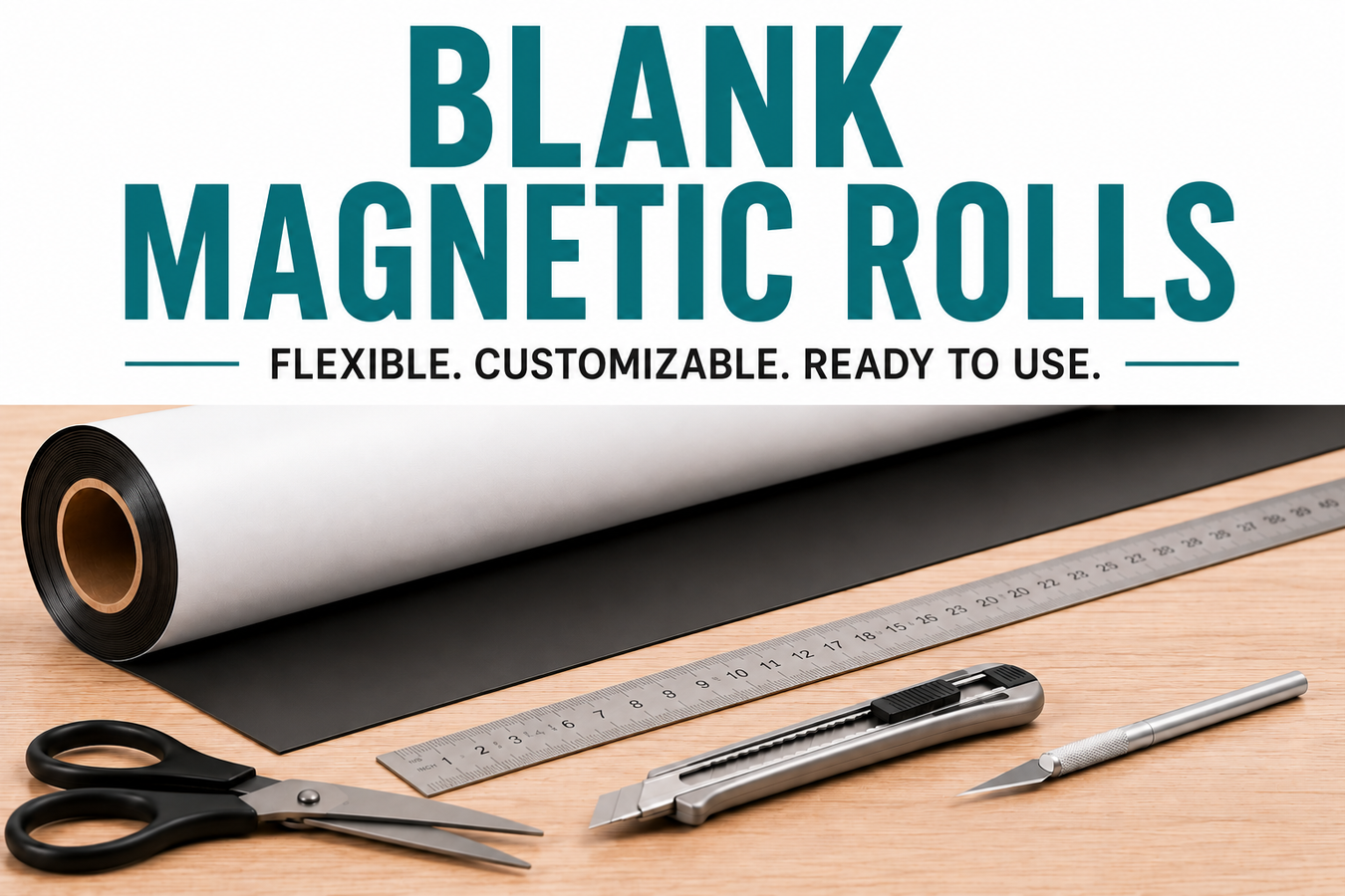 Blank Rolls of Magnetic Sheeting in Bulk