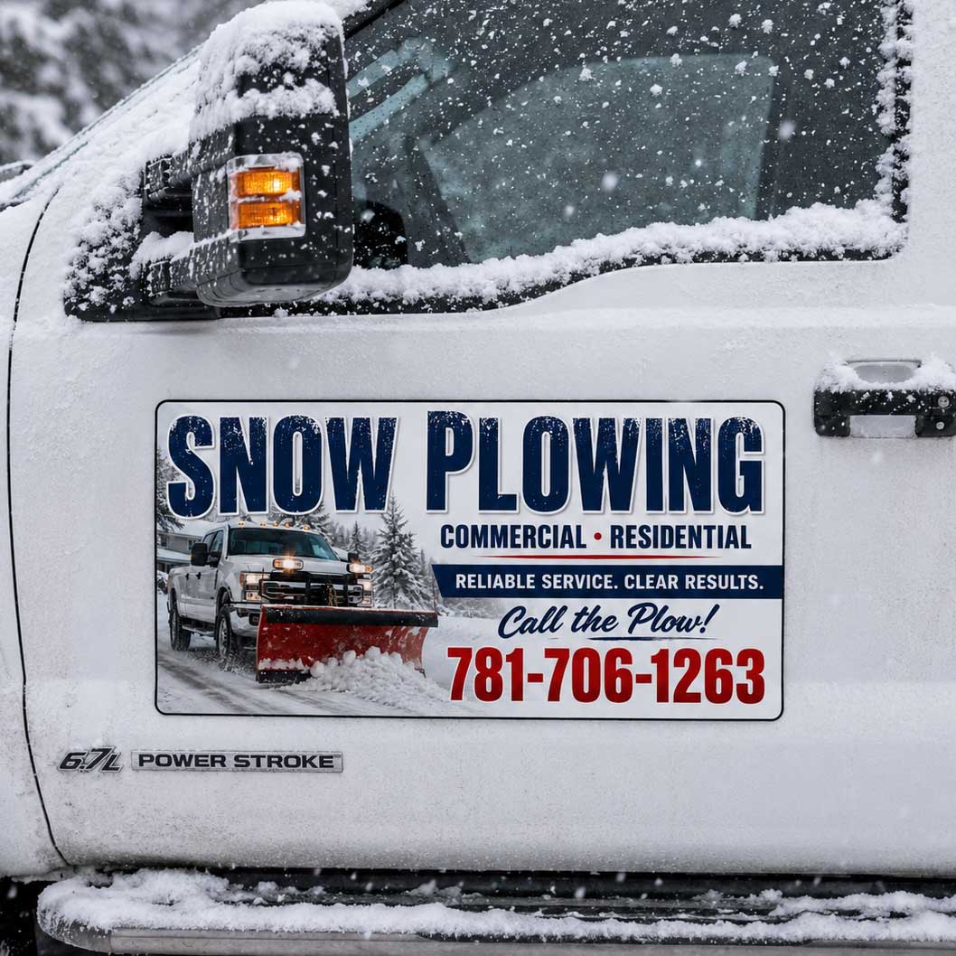 Snow Plowing Magnetic Signs