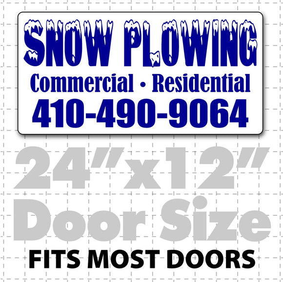 Snow Plowing Magnetic Signs