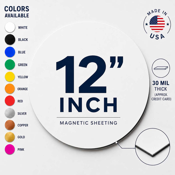 Round Blank Circle Magnet Signs in Many Sizes and Colors | Polka Dots