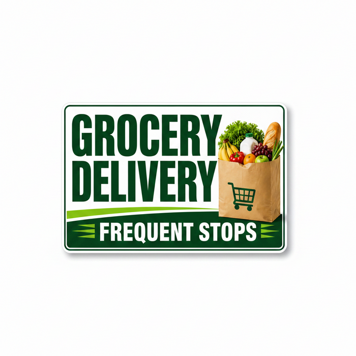 Grocery Delivery Car Magnets – Frequent Stops Vehicle Signs