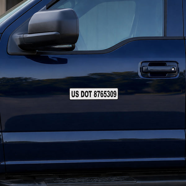 12" X 3" USDOT Number Magnetic Sign