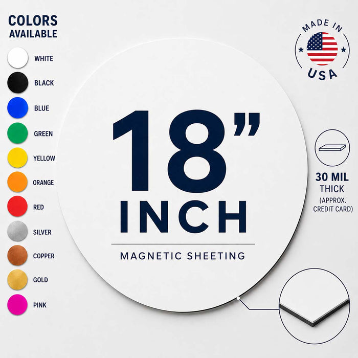 Round Blank Circle Magnet Signs in Many Sizes and Colors | Polka Dots