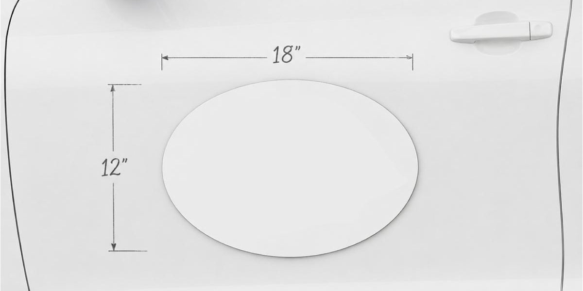 Oval Magnetic Sign Blank - 18x12 inch - Solid and Reflective Colors