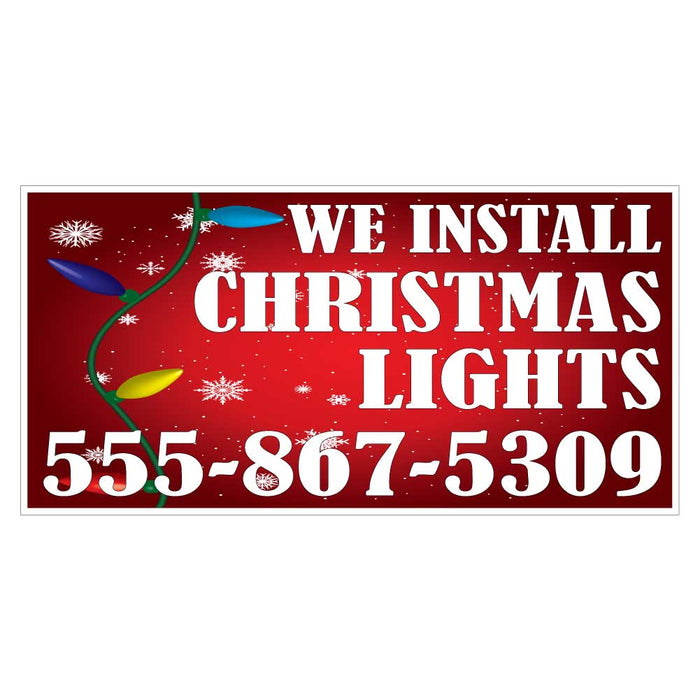 "We Install Christmas Lighting" Magnetic Vehicle Sign 2