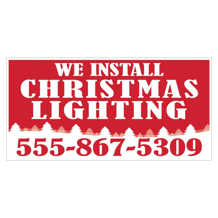Custom “We Install Christmas Lighting” Magnetic Sign | 18x12, 24x12, or 24x18 Layout 3