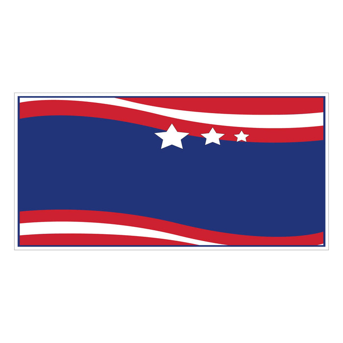 Custom Waving Flag Political Car Magnet – 24x12" Patriotic Red, White, and Blue Design