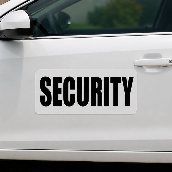 24" x 12" Magnetic Security Sign for vehicles