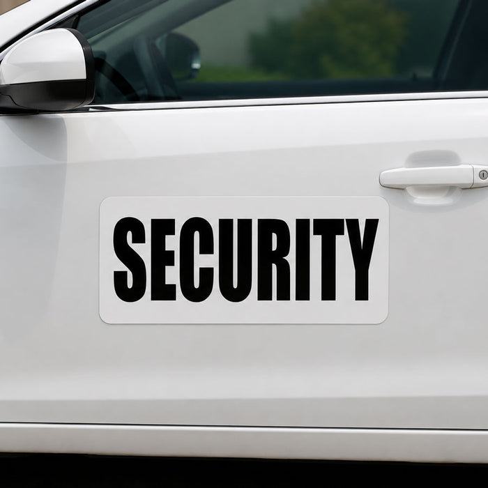 24" x 12" Magnetic Security Sign for vehicles
