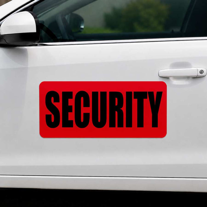 24" x 12" Magnetic Security Sign for vehicles