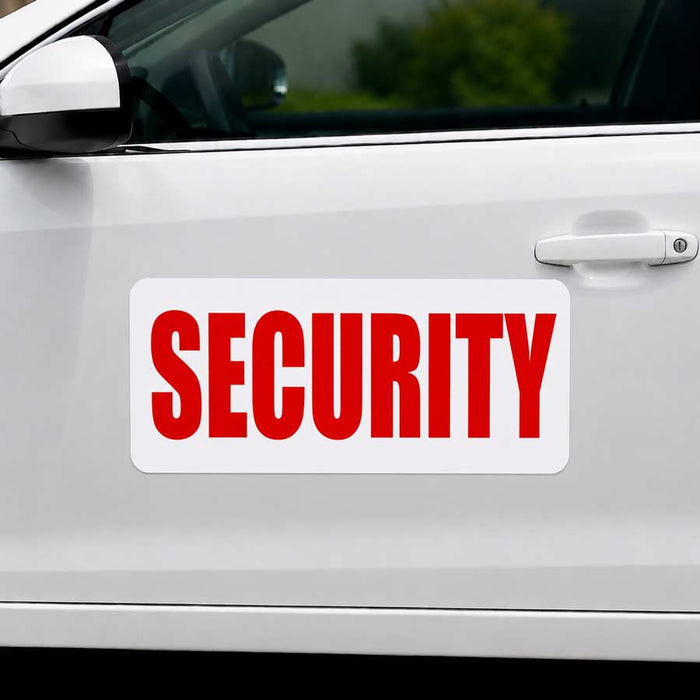 24" x 12" Magnetic Security Sign for vehicles
