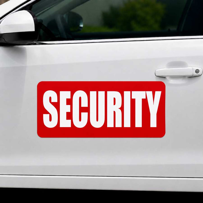 24" x 12" Magnetic Security Sign for vehicles