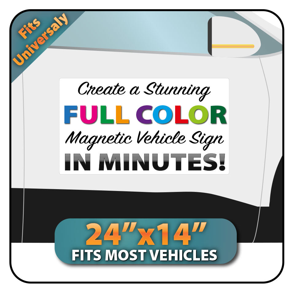 Custom Sign 24x14" Heavy Duty Sign for Vehicle Doors