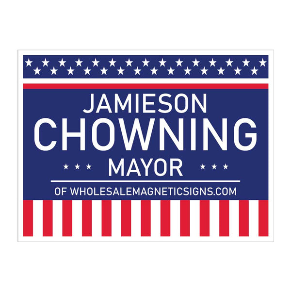 Custom 24x18 Political Yard Sign with H-Stake – Single or Double-Sided Election Campaign Sign
