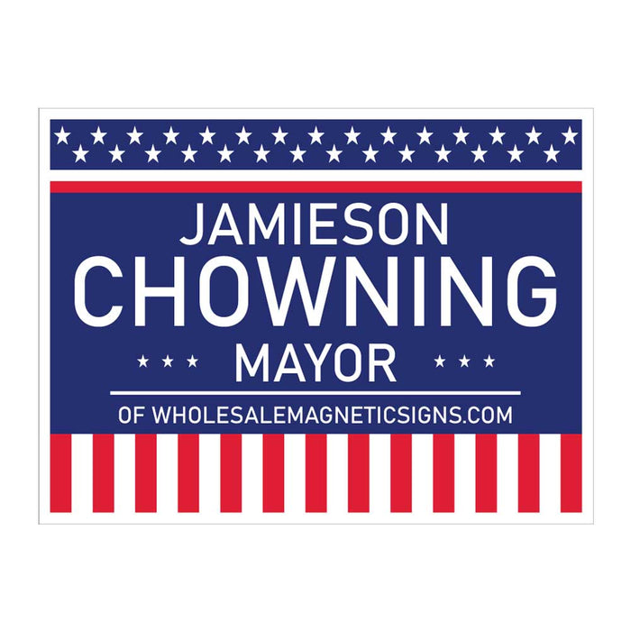 Custom 24x18 Political Yard Sign with H-Stake – Single or Double-Sided Election Campaign Sign
