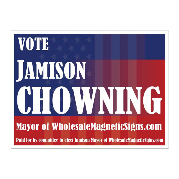 Custom 24x18 “Vote” Political Yard Sign Template with H-Stake – Single or Double-Sided Corrugated Election Sign