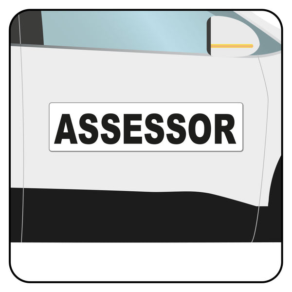 Assessor Vehicle Magnet or Decal + Reflective Options | 24"x6"