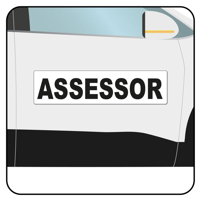 Assessor Vehicle Magnet or Decal + Reflective Options | 24"x6"