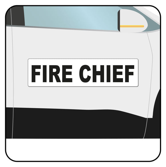 Fire Chief Vehicle Magnet or Decal + Reflective Options | 24