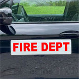 Fire Department Vehicle Magnet or Decal + Reflective Options | 24"x6"