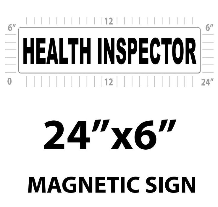 Health Inspector Vehicle Magnet or Decal + Reflective Options | 24"x6"