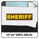 County Sheriff Vehicle Door Sign | 24"x 6" Magnetic Sign or Decal