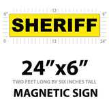 County Sheriff Vehicle Door Sign | 24"x 6" Magnetic Sign or Decal