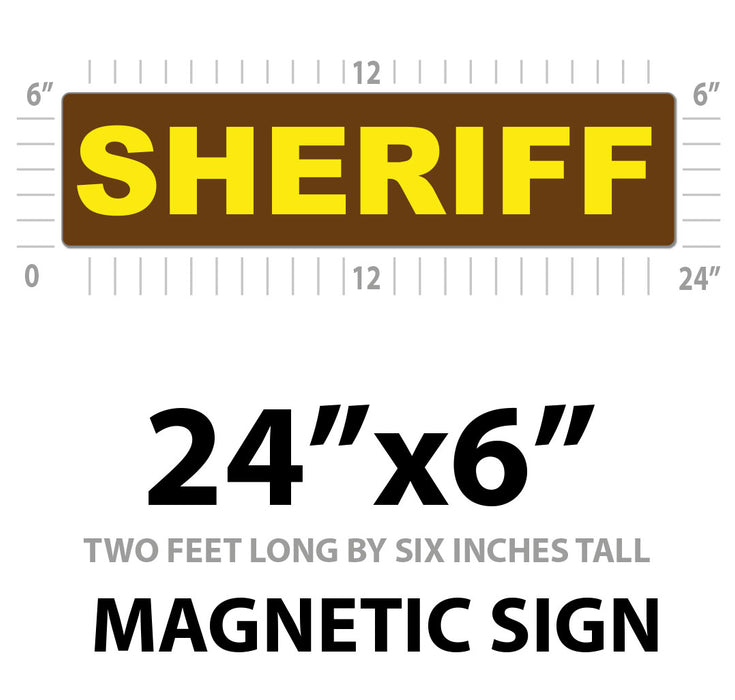 County Sheriff Vehicle Door Sign | 24"x 6" Magnetic Sign or Decal